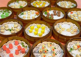More than 20 types of mouth-watering dumplings at the Dumpling Banquet, Xian, Shaanxi